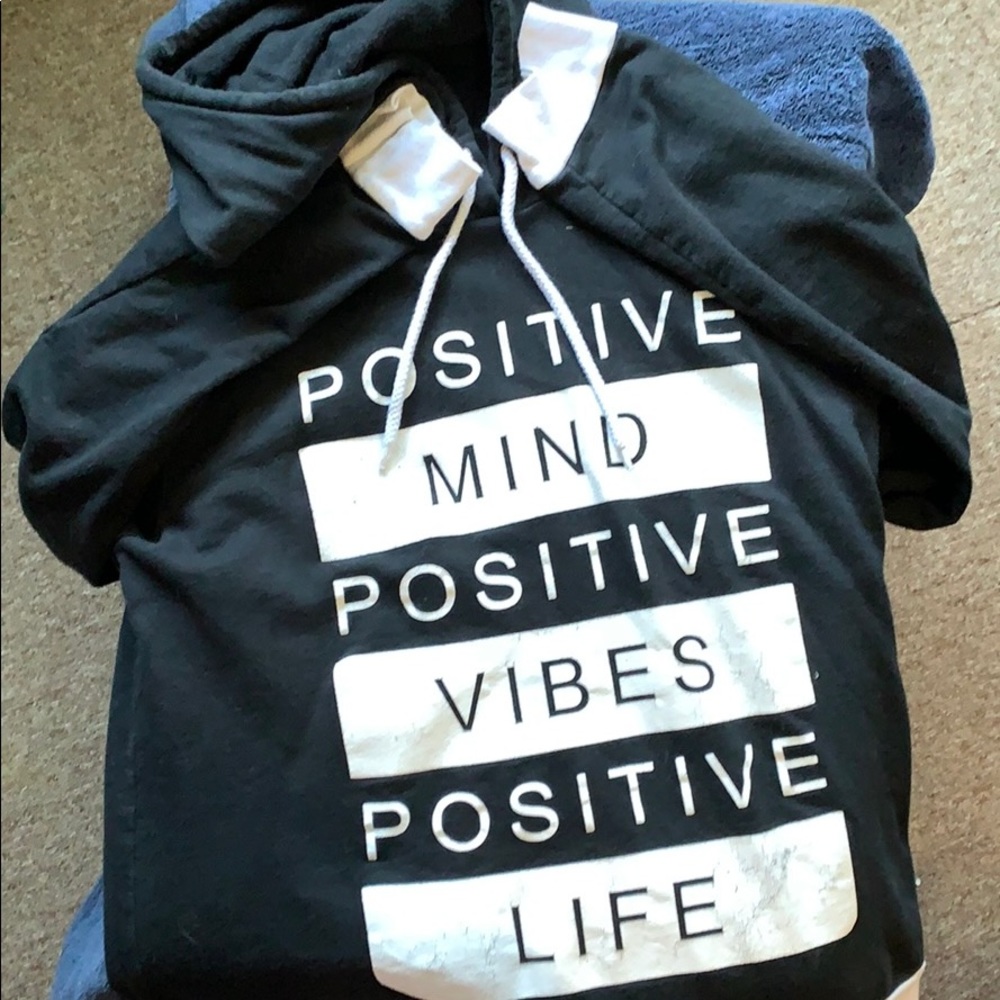 Positive vibes hoodie. Large juniors
